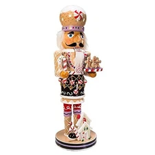 Kurt Adler Wooden Gingerbread Christmas Nutcracker, 16"