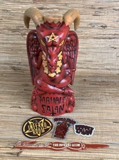 Inferno Room Mahalo Satan Tiki Mug Red 6 Years Munktiki Big Toe 10.5" Tall 32 Oz