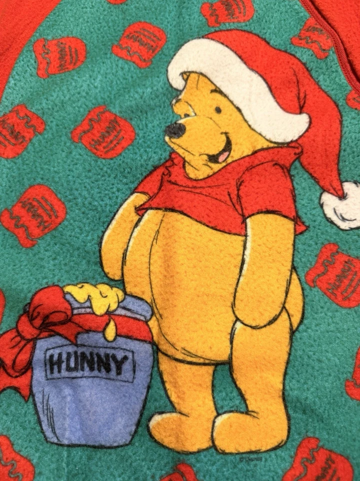 Vintage Disney Winnie The Pooh Christmas One Piece Sleeper Size 3 Read - Image 3 of 4