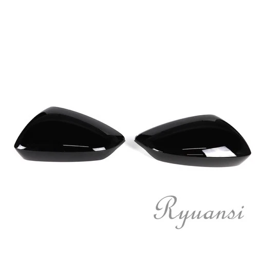 Pair Gloss Black Exterior Side Mirror Cover Cap For Audi A3 8Y S3 RS3 2021-2024