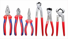 6PC Pliers Set, 7” Combination + 6” Diagonal Cutting + 6” Long Nose Pliers, 8...