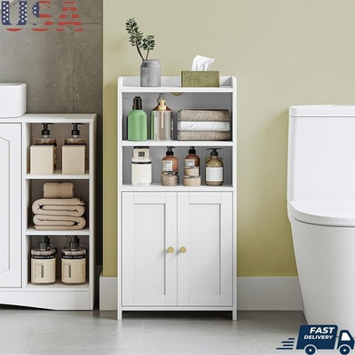 #ad #ad Mini Bathroom Storage Cabinet W Adjustable Shelves Easy Assembly Compact Design $49.33