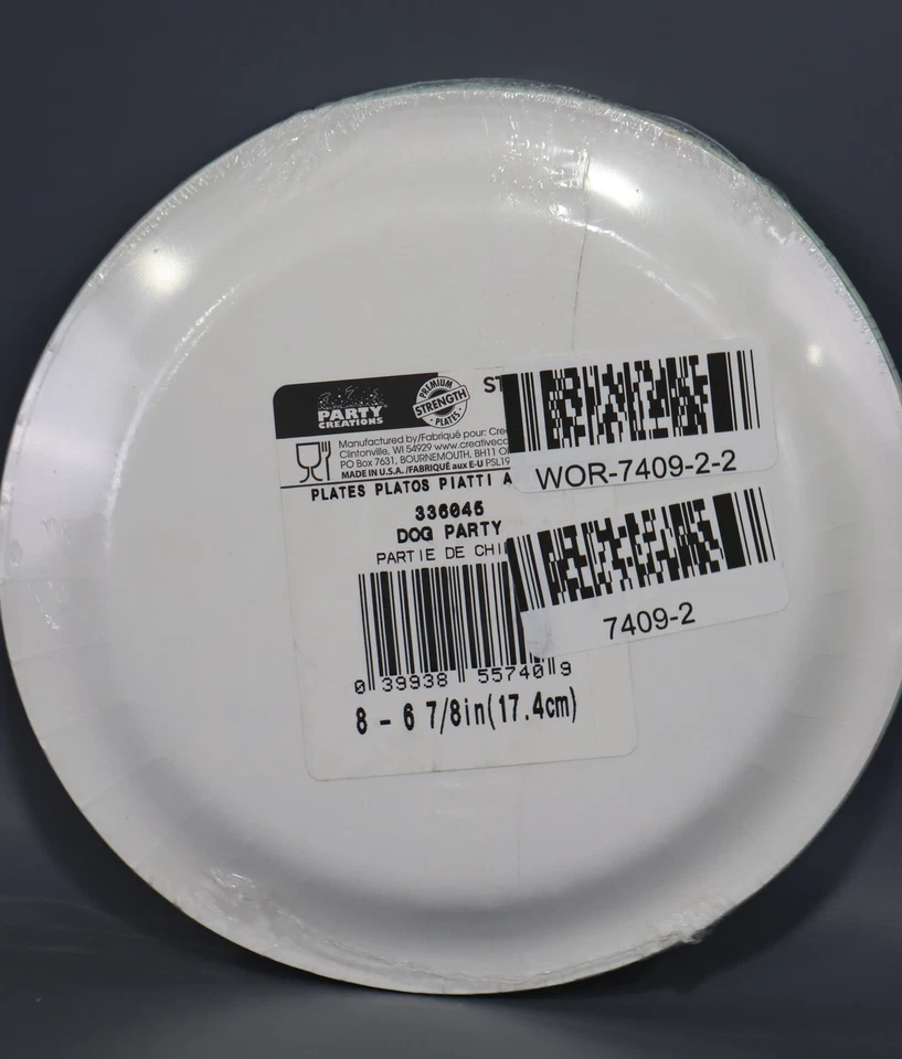 Dog Party Dessert Plates - Party Supplies - 1 pack of 8 - Image 3 of 3