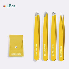 Eyebrow Tweezers Eyebrow Clip 4 pcs/Set Hair Beauty Pluckers Stainless Steel
