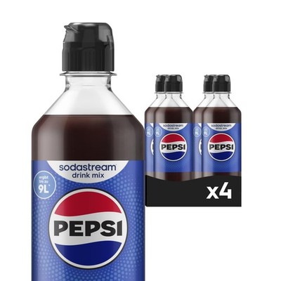 Sodastream drink mix Pepsi   Sirup für gesprudeltes & stilles Wasser, 4er Pack