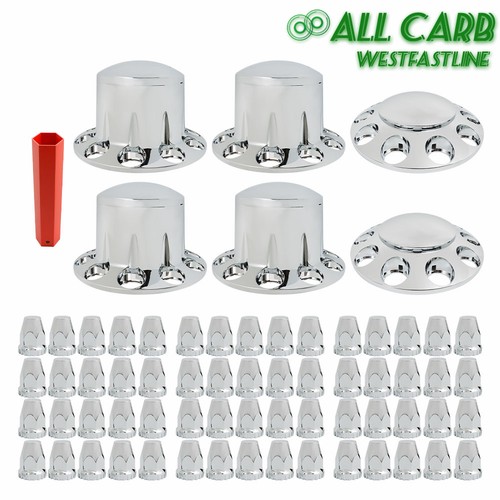 Easy To Install Chrome Hub Cap Wheel Cover Kit Center Cap With 33 Mm Nut Cap