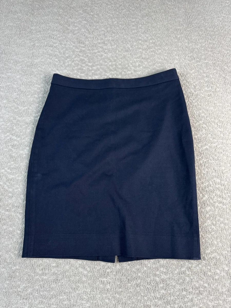 New J. Crew Gray Knee Length A Line Skirt Side Zip Pockets