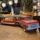 Vintage 1963/64  Pressed Steel Tonka T.F.D. Aerial Ladder Fire Truck