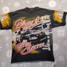 Vintage 90s NASCAR Dale Earnhardt Aop Fader All Over Print T-Shirt Sz Large