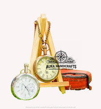 AURA Lot of 2 Elgin Vintage Brass Pocket Watches – Antique Collectible – Gift