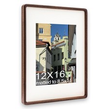 Husteria 12x16 Walnut Solid Wooden Picture Frame
