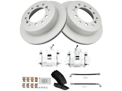 For 2003-2009 Toyota 4Runner Brake Pad Rotor and Caliper Set Rear 61256BQXX 2004