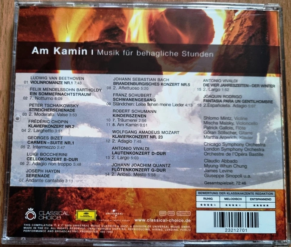 AM KAMIN – Musik für behagliche Stunden: Violinromanze, Notturno, Träumerei DG - Bild 2 von 4