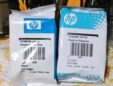 Set of Genuine HP 61 Black  61 Tri-Color Ink Catridges New Sealed