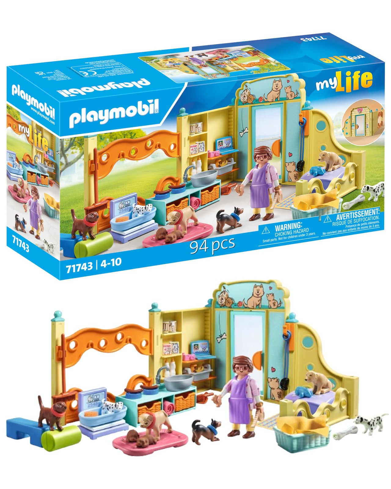 PLAYMOBIL   My Life   Puppyhondenhuis   Speelgoed voor kinderen   Dierenfiguren
