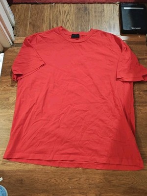 Fear Of God Seventh Collection T Shirt XL Raw Crew Neck Tee Red Cotton Oversized