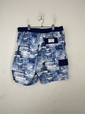 Tommy Bahama Men's XXL Blue Tropical Scene Drawstring Swim Trunks