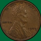 1909 Lincoln Wheat Cent Almost Uncirculated AU Coin #43138