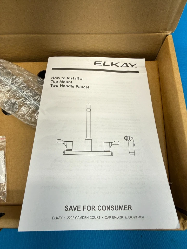 Elkay LKD2442C 8" Chrome Centerset Exposed Deck Mount Faucet with Arc Spout - Image 4 of 4