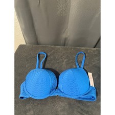 Victorias Secret Electric Blue Textured Push-...