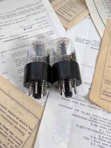 Matched pair MELZ 6N9S = 6SL7, 1579 Tubes Reflector RARE 1960's NOS - Picture 3 of 3
