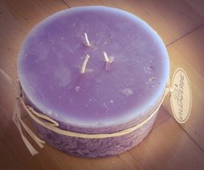 Dreidocht Kerze von VILLAVERDE rot grau XXL 15 x 7,5 cm - WEIHNACHTEN