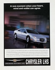 1999 Chrysler Lhs 2000 Rare Moment Your Heart Mind Wallet Can Agree Print Ad