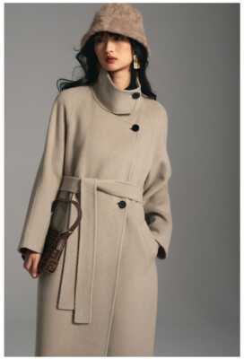 Winter New Korean Womens 100% Wool Cashmere Jacket Standing Winter New Korean Womens 100% Wool Cashmere Jacket Standing