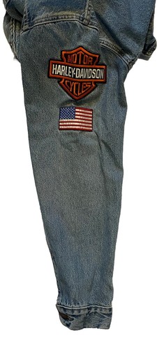 Vintage Levi's Harley Davidson Denim Jacket Size Large 70507-0389 Made in USA - Picture 6 of 9