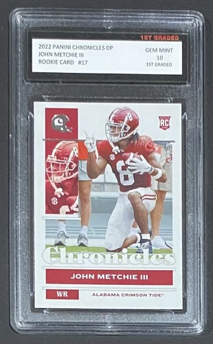 2022 CHRONICLES DRAFT PICKS JOHN METCHIE III 1ST GRADED 10 ROOKIE CARD #17 RC 🔥 - Picture 1 of 1
