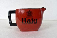 Vintage Haig Scotch Whisky Bar Jug Water Jug Advertising Red Made In England"F57