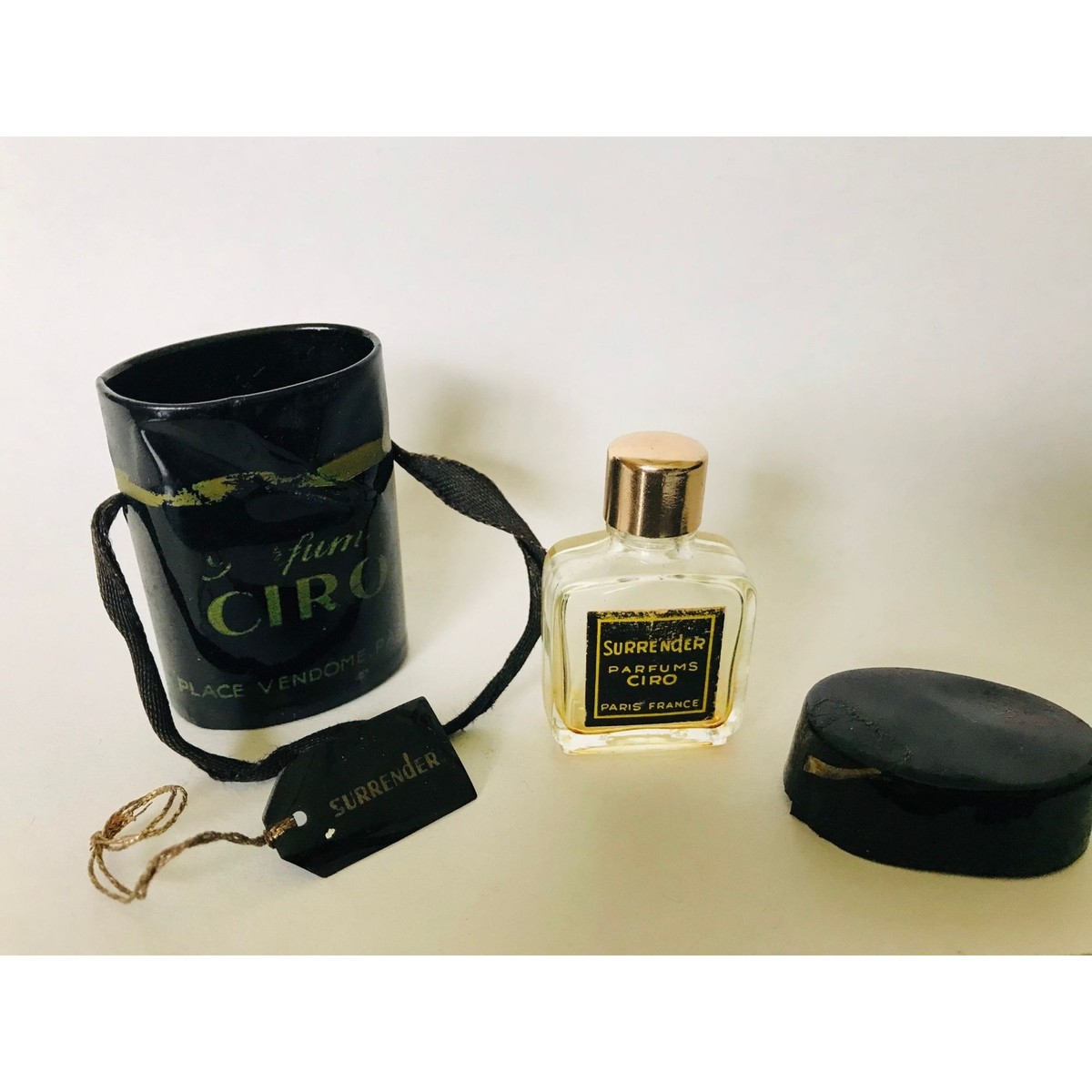 Vtg 1960 Ciro Surrender Parfums Paris France Mini Perfume Bottle