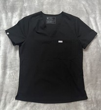 Figs Scrub Top Womens Small Catarina Black One Pocket