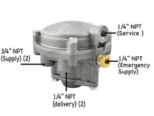 RE-6 Emergency Relay Valve Ref. # Bendix 281865, H-30198