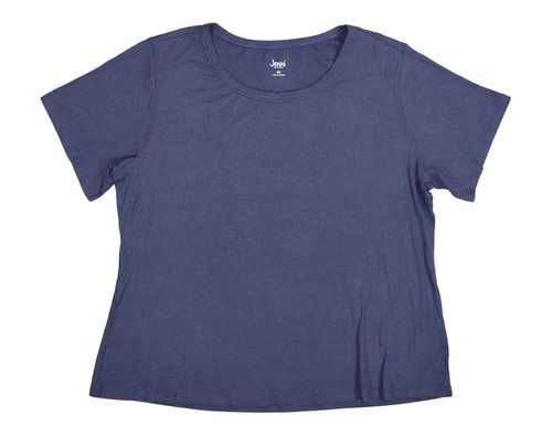 Pijama para dormir Jenni Intimates tejido acanalado talla grande manga corta para mujer nuevo con etiquetas - Imagen 8 de 13