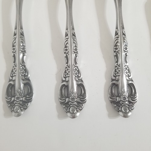 United Silver Co Flatware Lot of 25 Pieces Japan Stainless Steel Floral Pattern - Picture 9 of 24