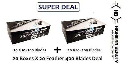 Feather Artist Club PB20 Pro 20PcsX20BOX  400 Blades  SUPER DEAL MADE IN JAPAN