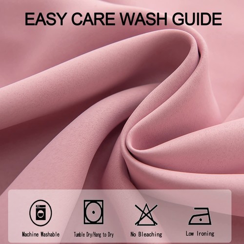 Pink Curtains for Girls Bedroom Kids Baby Room Decor Cute Double Layer Star C... - 第 7/8 張圖片
