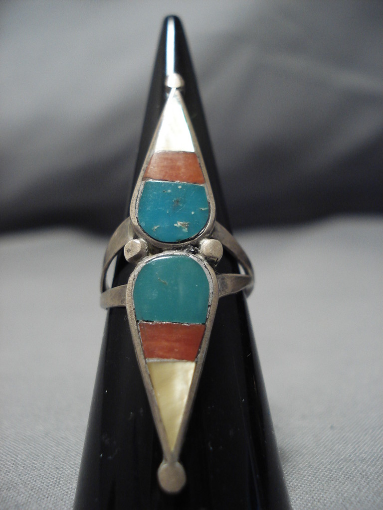 One Of The Most Detailed Navajo Native American Jewelry Silver Towering Turquoise Ring One Of The Most Detailed Navajo Native American Jewelry Silver Towering Turquoise Ring
