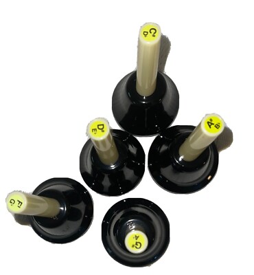 Bell Ringer Handle Replacement Black Metal Hand Bell White Plastic Handle Spring Ringer 6” Tall | eBay