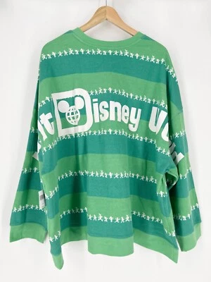 Walt Disney World Fab Five Mickey Friends Green Spirit Jersey Sweatshirt 1X NWT - Image 1 of 4