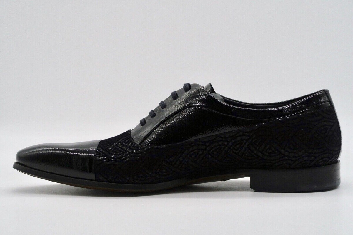 Mezlan 6024 Aberdeen Custom Embossed Black Suede Men display picture 2