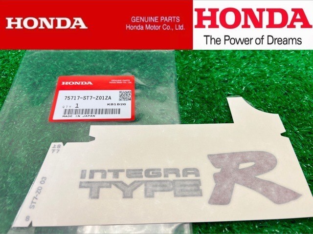 HONDA INTEGRA GENUINE OEM STICKER REAR *TYPE R* 75717-ST7-Z01ZA