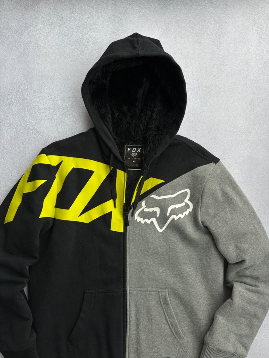 Vintage FOX Fur Racing Heavy Zip Mens Fur Hoodie Sz M | eBay