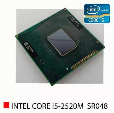 LAPTOP CPU PROZESSOR INTEL CORE I5-2520M 2.5GHZ 3MB CACHE SR048