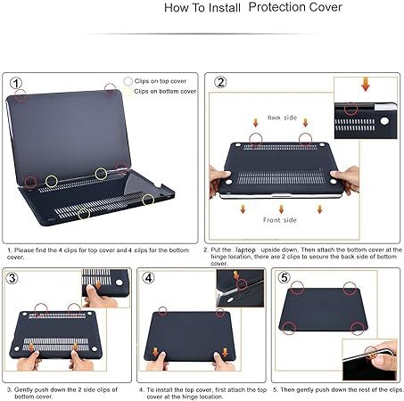 Funda rígida de mármol compatible con MacBook Air 13/13,3 pulgadas (antigua 2 dorada azul) - Imagen 4 de 6
