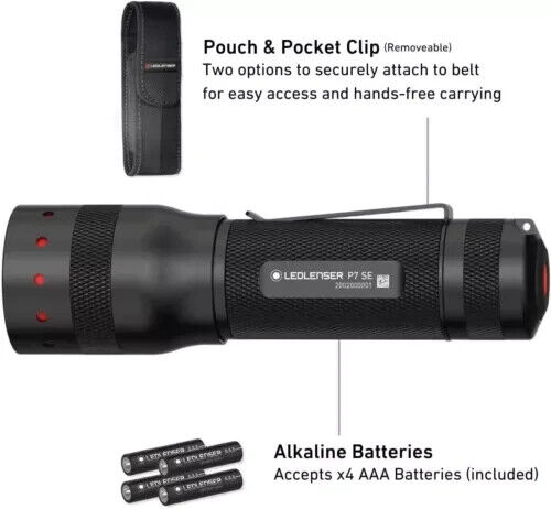 Ledlenser P7 SE (Special Edition) AAA Battery 450 Lumen LED Torch inc Holster - Picture 2 of 9