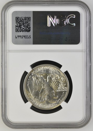 1942-D Walking Liberty Half Dollar MS-65 NGC - EXCEPTIONAL STRIKE - PQ! - Picture 2 of 2