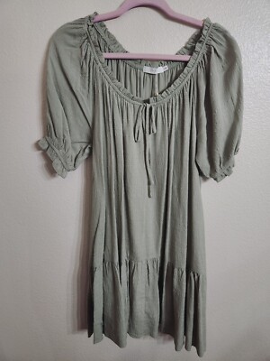 bohme sage green dress Willa Ruffle Dress in Sage main image 0