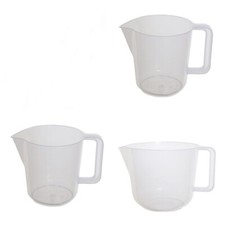  Set of 3 Plastic measuring jug and mixing jug 1 pint 2 pint 3.5 pint jugs 